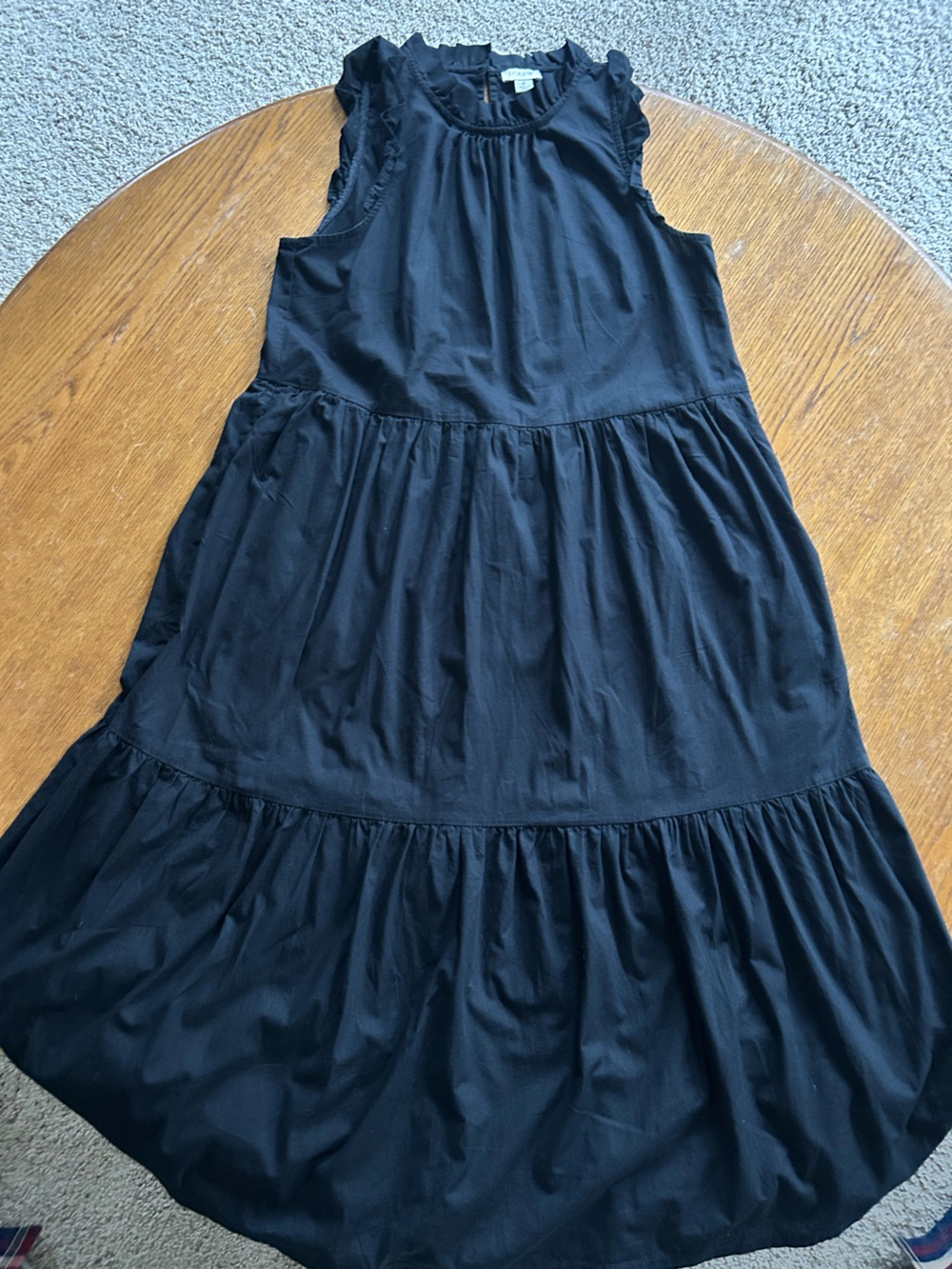 J. Crew Black Tiered Dress